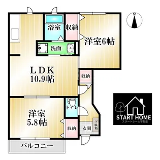 シルエットプリンセスC【1階】の間取り