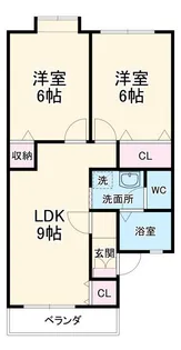 アンソレイエII【1階】の間取り