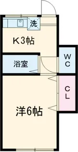 竹屋コーポ【2階】の間取り