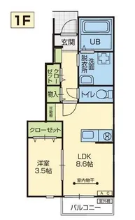 太鷲苑II(タイジュエン)【1階】の間取り