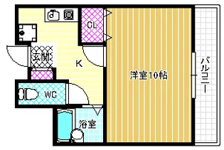 グランドール天美【4階】の間取り