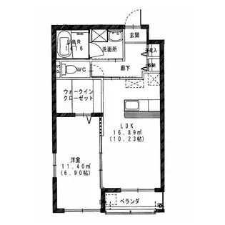 ダウントン【1階】の間取り