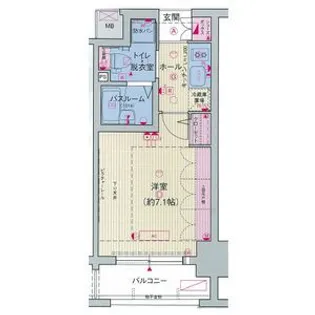 エステムプラザ品川サウスヒルズ【9階】の間取り