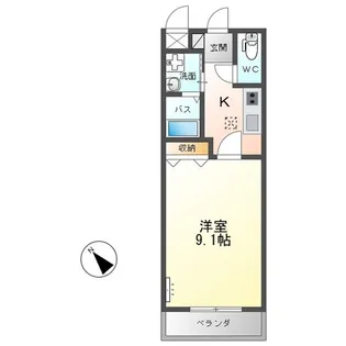 茨城県ひたちなか市大字市毛【アパート】の間取り