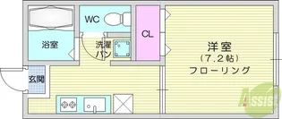 サン・リバー【1階】の間取り