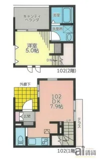 埼玉県所沢市大字久米【アパート】の間取り