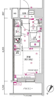 クラリッサ横浜シエル【3階】の間取り