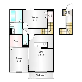 群馬県伊勢崎市曲沢町【アパート】の間取り