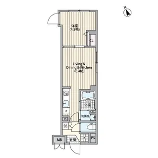 東京都渋谷区恵比寿2【マンション】の間取り