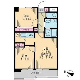 東京都練馬区春日町4【マンション】の間取り