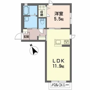 メゾン クリスタル【1階】の間取り