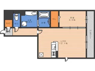 グラン ジュテ【2階】の間取り