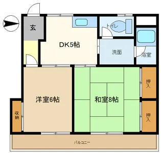 エステート山崎【2階】の間取り