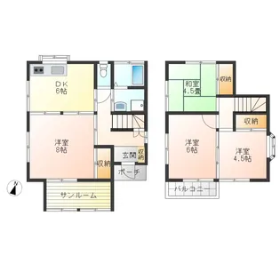 神奈川県相模原市緑区長竹【一戸建】の間取り