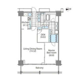 東京都新宿区新宿6【マンション】の間取り