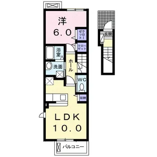 広島県福山市松永町4【アパート】の間取り