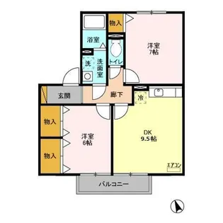 ROYAL GARDEN CASAHARA F【2階】の間取り