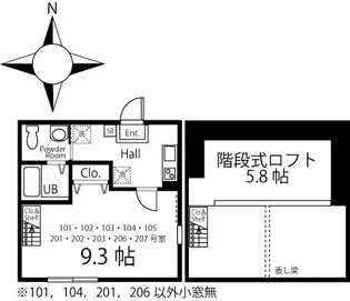 ハーミットクラブハウス プレシャス大熊【2階】の間取り