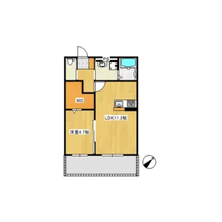 1LDKの間取り画像