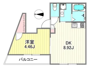 1DKの間取り画像