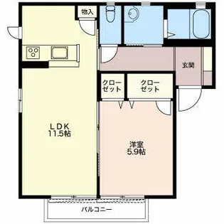 イーグル A棟【2階】の間取り