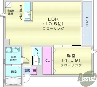 ラ・グラシューズ【2階】の間取り