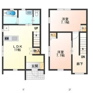 栃木県真岡市西郷【一戸建】の間取り