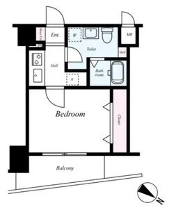 グリフィン横浜・ディアコート【8階】の間取り