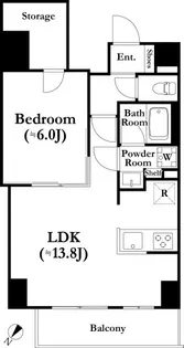 ロイジェント上野桜木【5階】の間取り