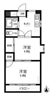 シャローム東恋ヶ窪【3階】の間取り