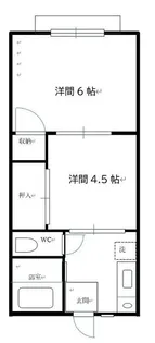 コーポシンワ【1階】の間取り