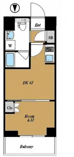 東京都新宿区山吹町【マンション】の間取り