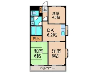 コ-ポ新屋敷2【2階】の間取り