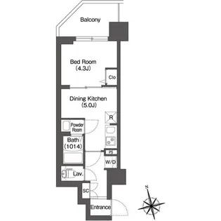 東京都品川区南大井3【マンション】の間取り