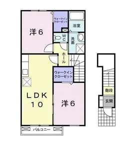 パティオ ブラード【2階】の間取り