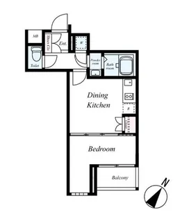 ビバリーホームズ目黒鷹番【1階】の間取り