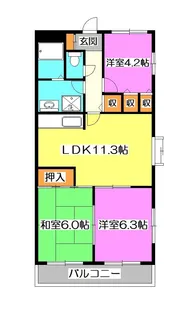 東京都東村山市秋津町2【マンション】の間取り