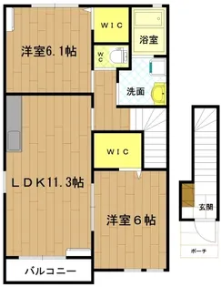 三重県伊勢市上地町【アパート】の間取り