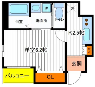 東京都立川市錦町3【アパート】の間取り