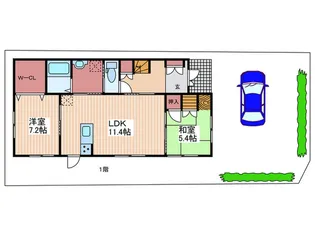 広島県安芸郡府中町青崎中【一戸建】の間取り