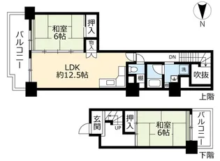 UR武庫川【4階】の間取り