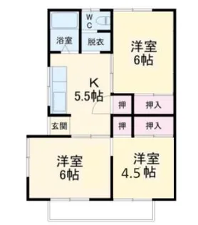 スカイコーポI【2階】の間取り