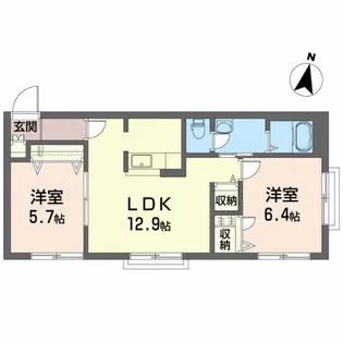 オレンジヴェール【1階】の間取り