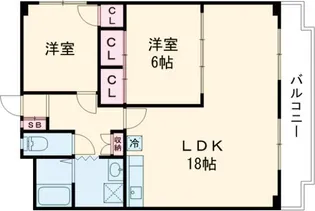 サンシャイン山下【2階】の間取り
