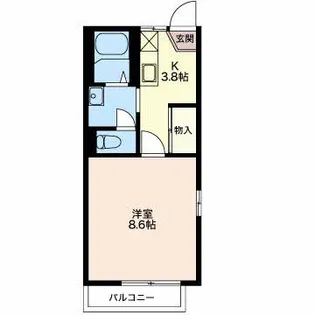 AZUMINO COURT B セ【2階】の間取り