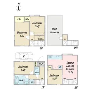 東京都足立区梅島3【一戸建】の間取り