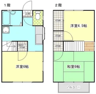 神奈川県横浜市金沢区釜利谷南4【アパート】の間取り