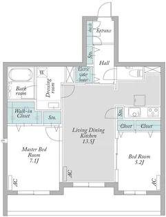 Via Sole 王子【1階】の間取り