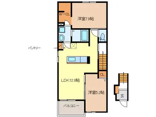 ローズ ゲート II【2階】の間取り