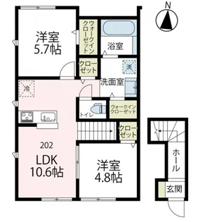 神奈川県藤沢市善行7【アパート】の間取り
